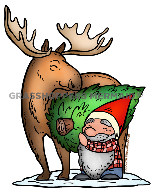 Lumberjack Gnome & Moose