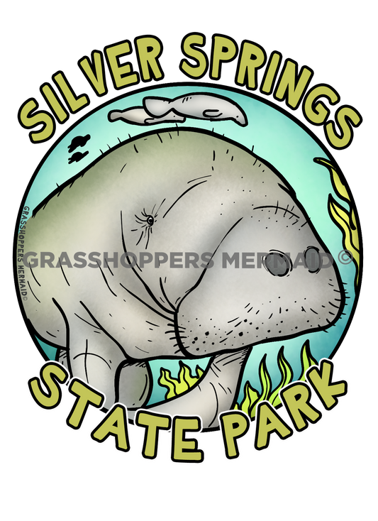 Manatee Fisheye Sticker | Waterproof Vinyl Sticker & Laptop Decal | Weatherproof Art