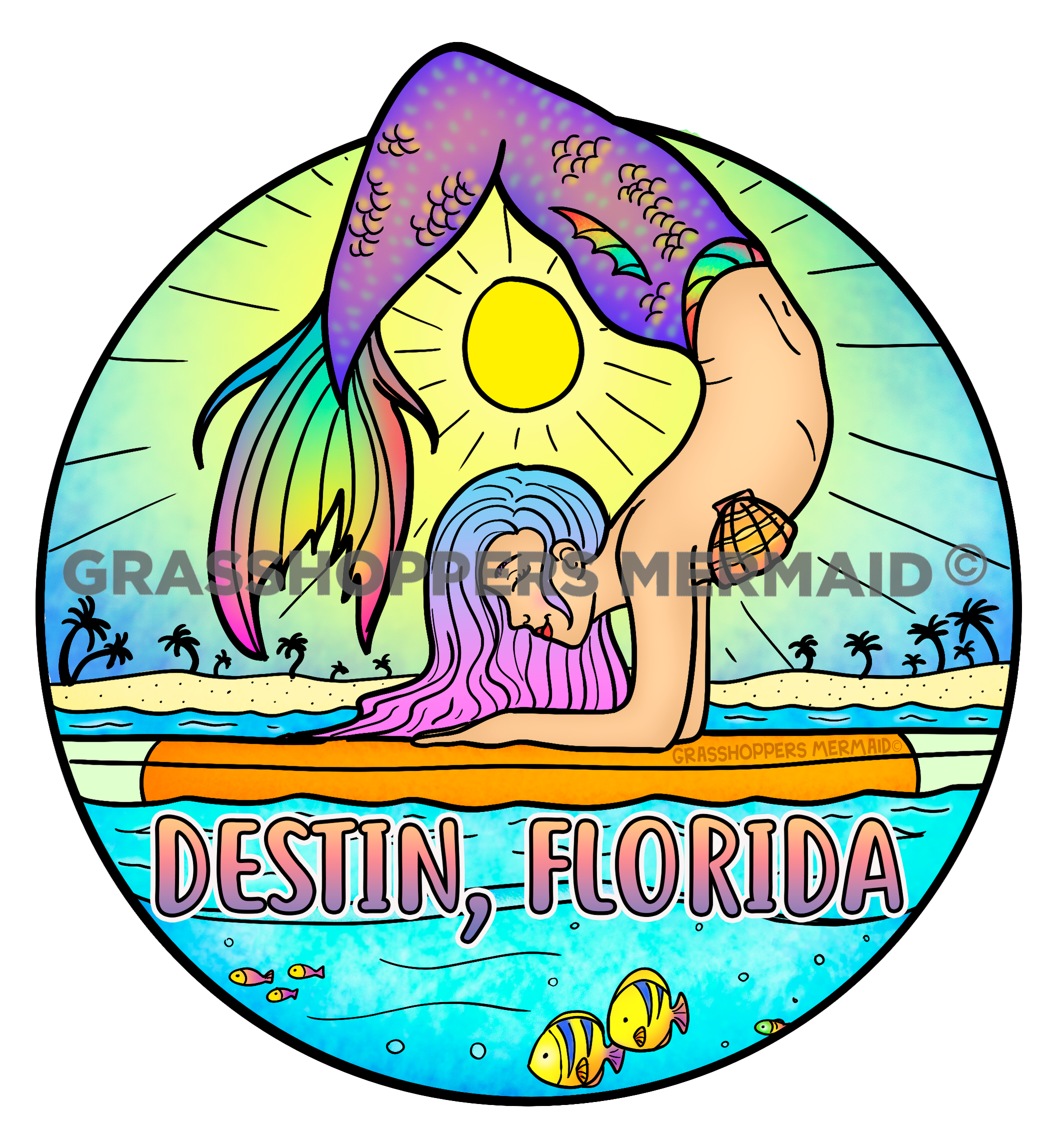 Mermaid Paddle Board - Waterproof SUP Sticker
