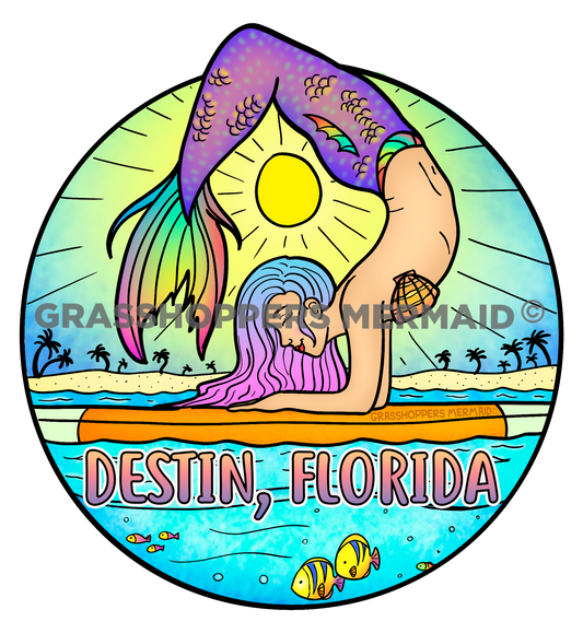Mermaid Paddle Board - Waterproof SUP Sticker