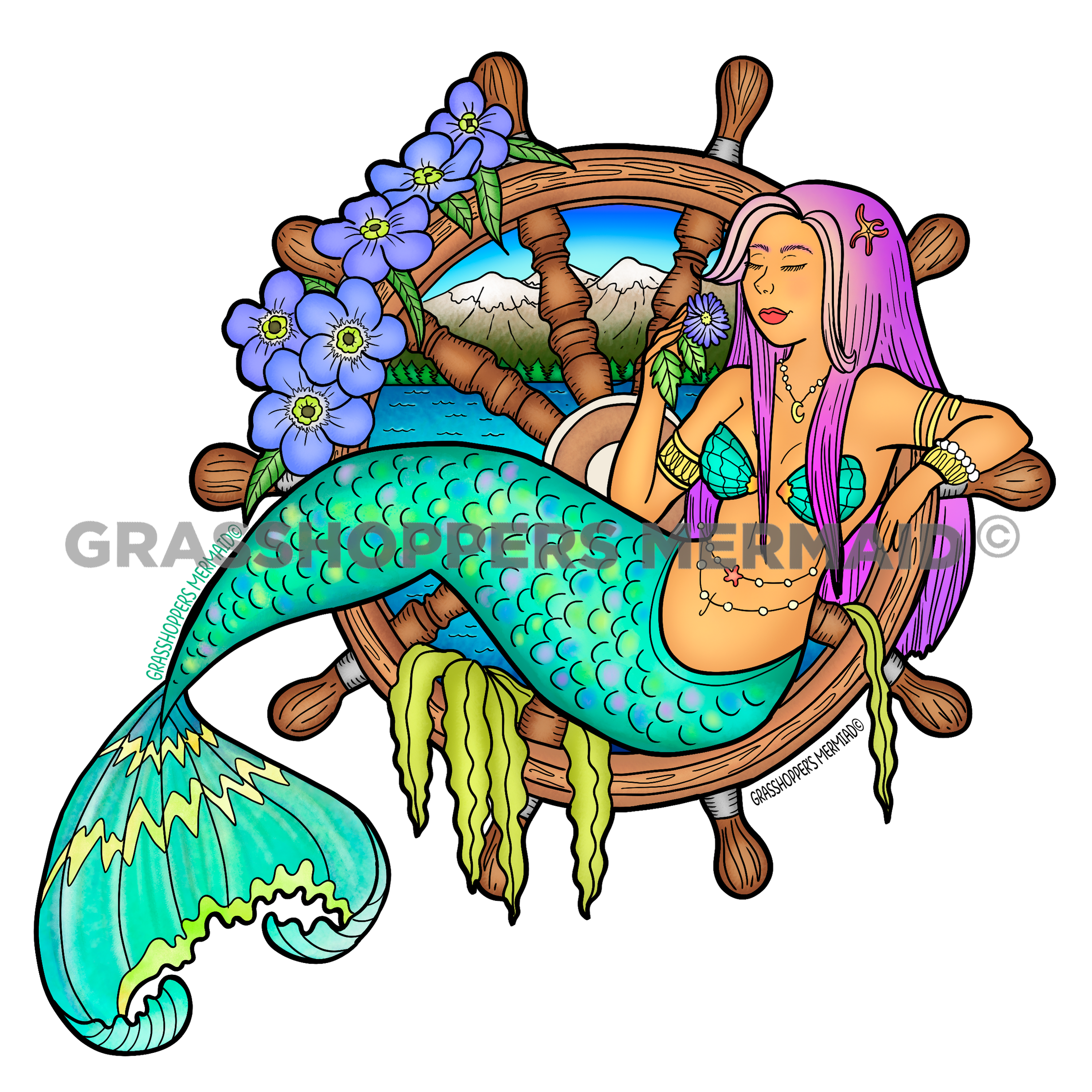 Mermaid Ship's Wheel