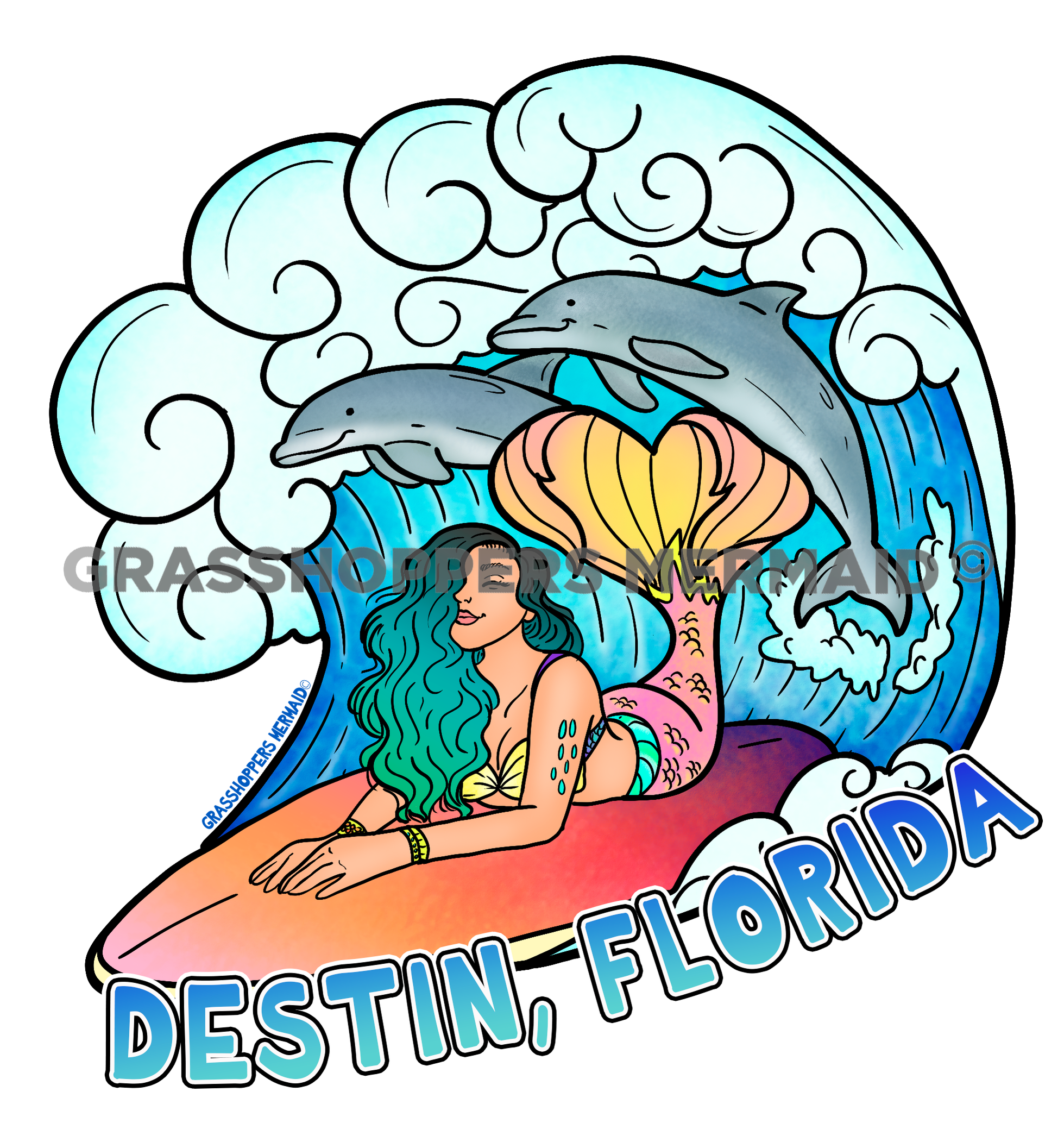 Mermaid Surfing Magic