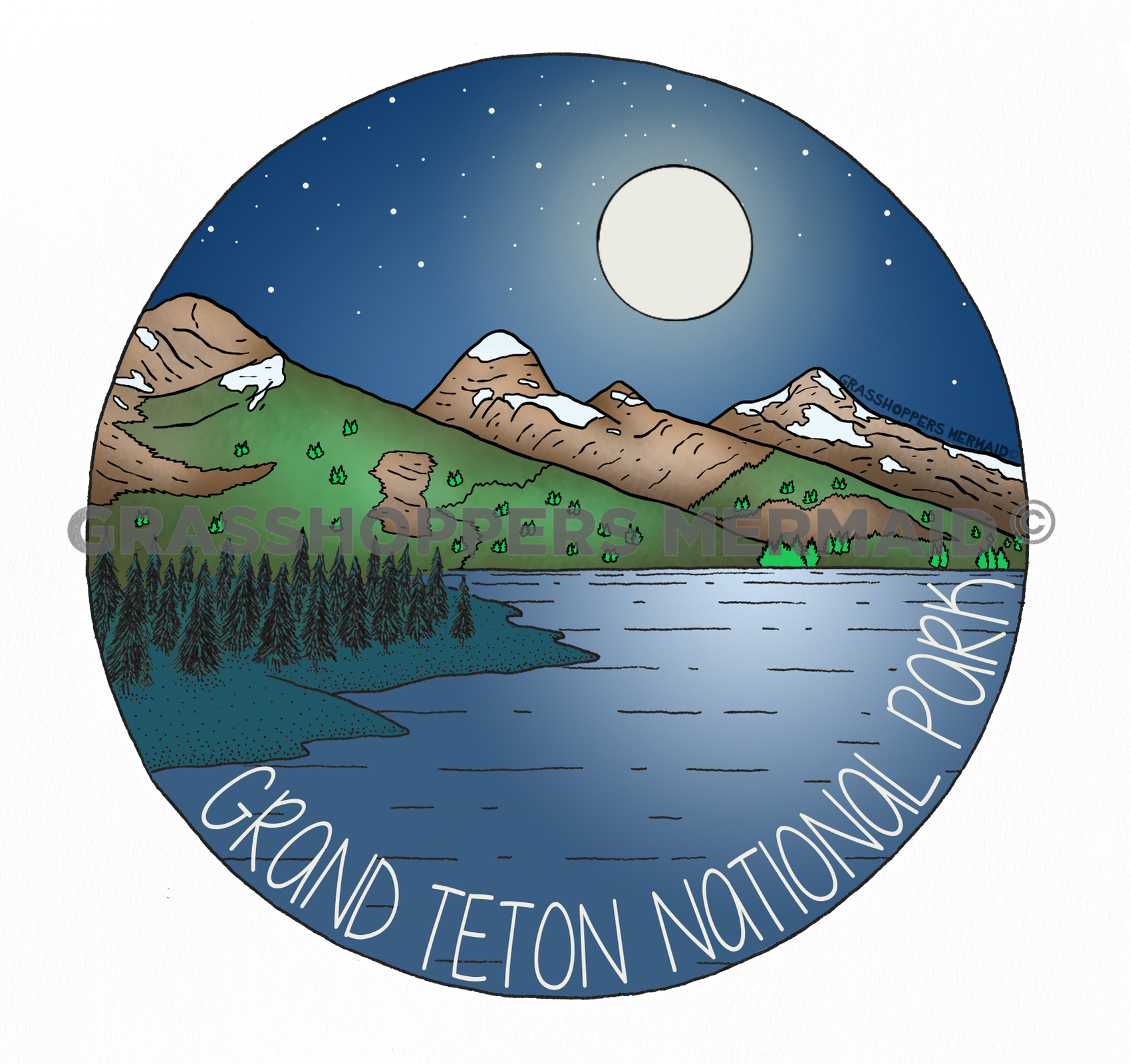 Midnight Mountain Grand Tetons