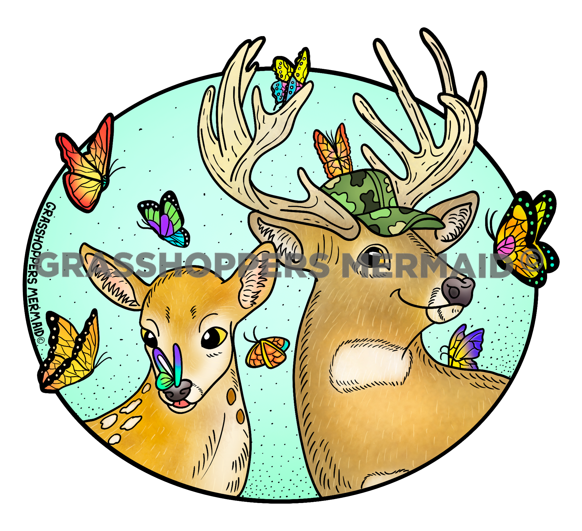 Midwest Butterfly Deer