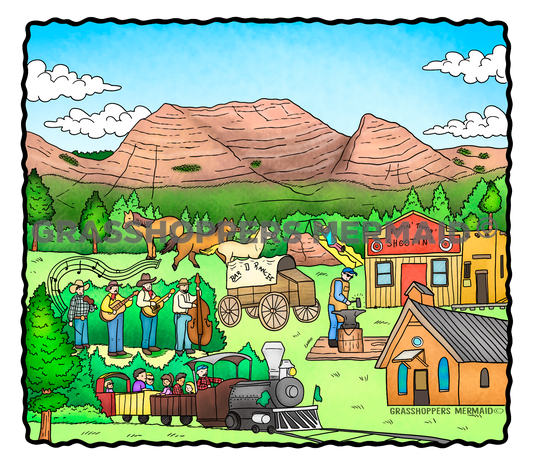 Mining Town Scene