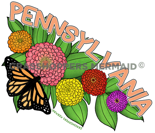 Monarch Zinneas