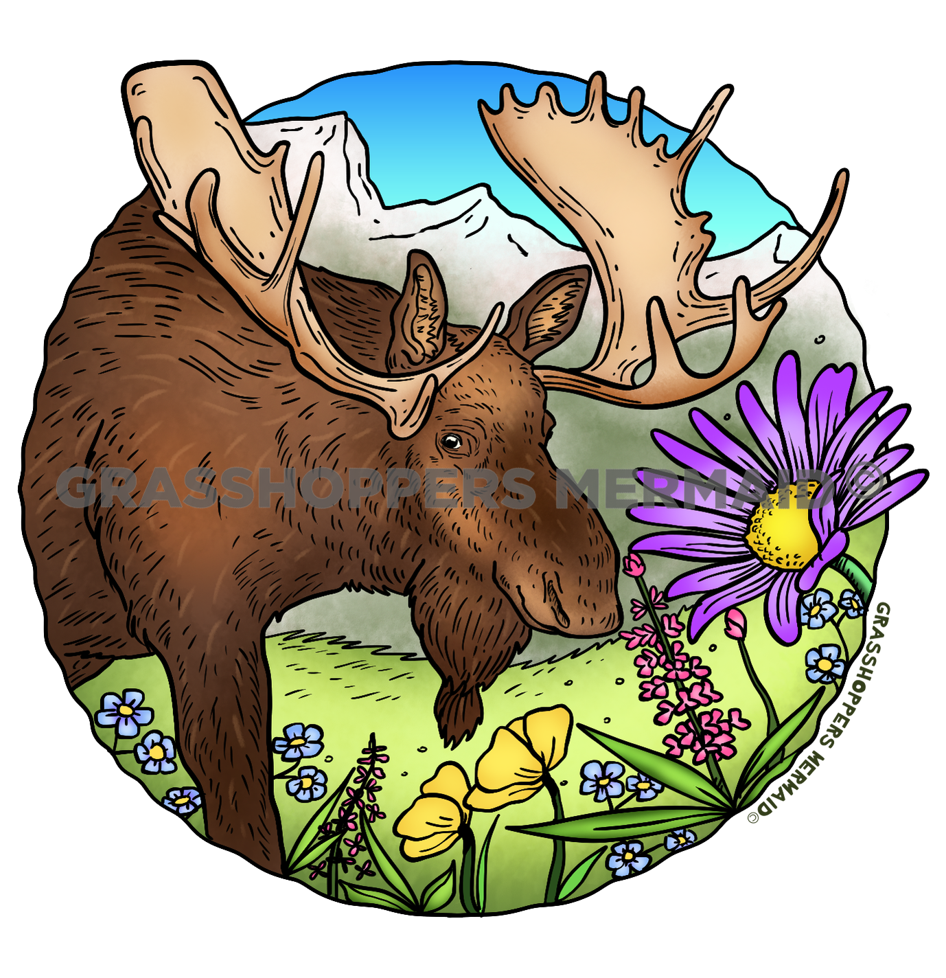 Moose Alaskan Flowers