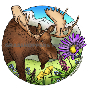 Moose Alaskan Flowers
