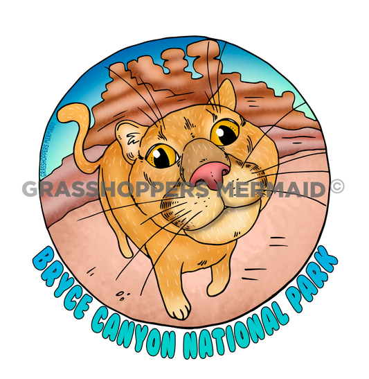 Mountain Lion Photobomb - Funny Wild Cat Sticker