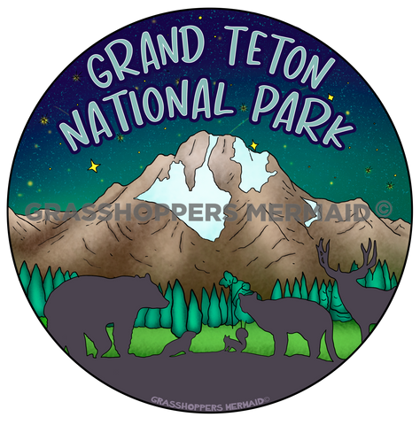 Mt. Moran Night Animals