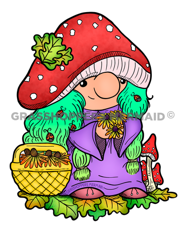 Mushroom Girl Gnome