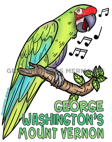 Musical Green Parrot