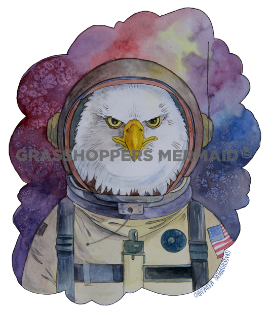Watercolor NASA Eagle