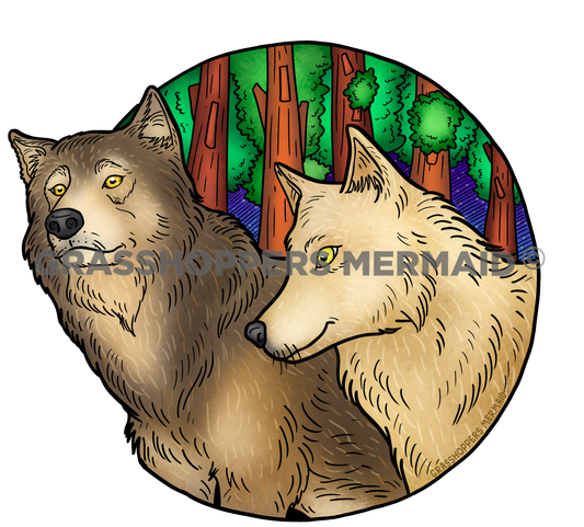 Night Wolf Pair