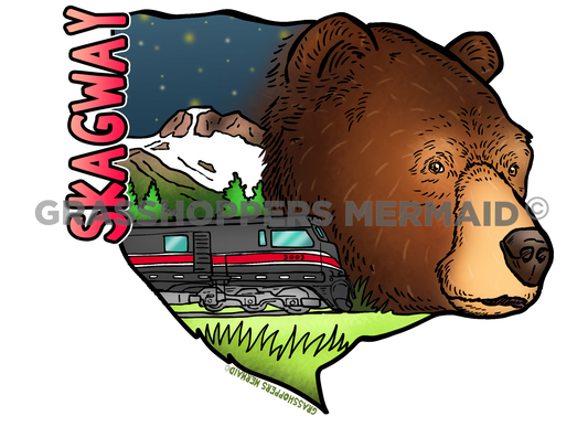 Nighttime Train Bear
