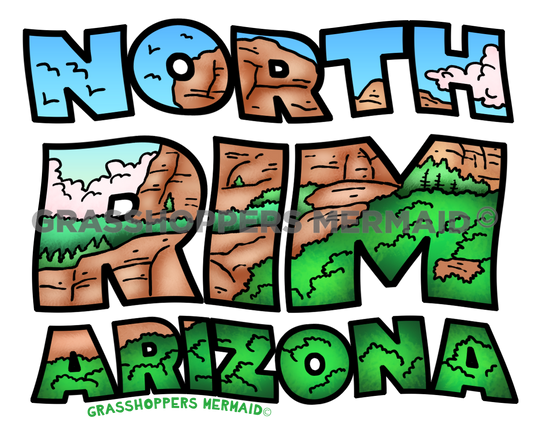 North Rim, Arizona Text