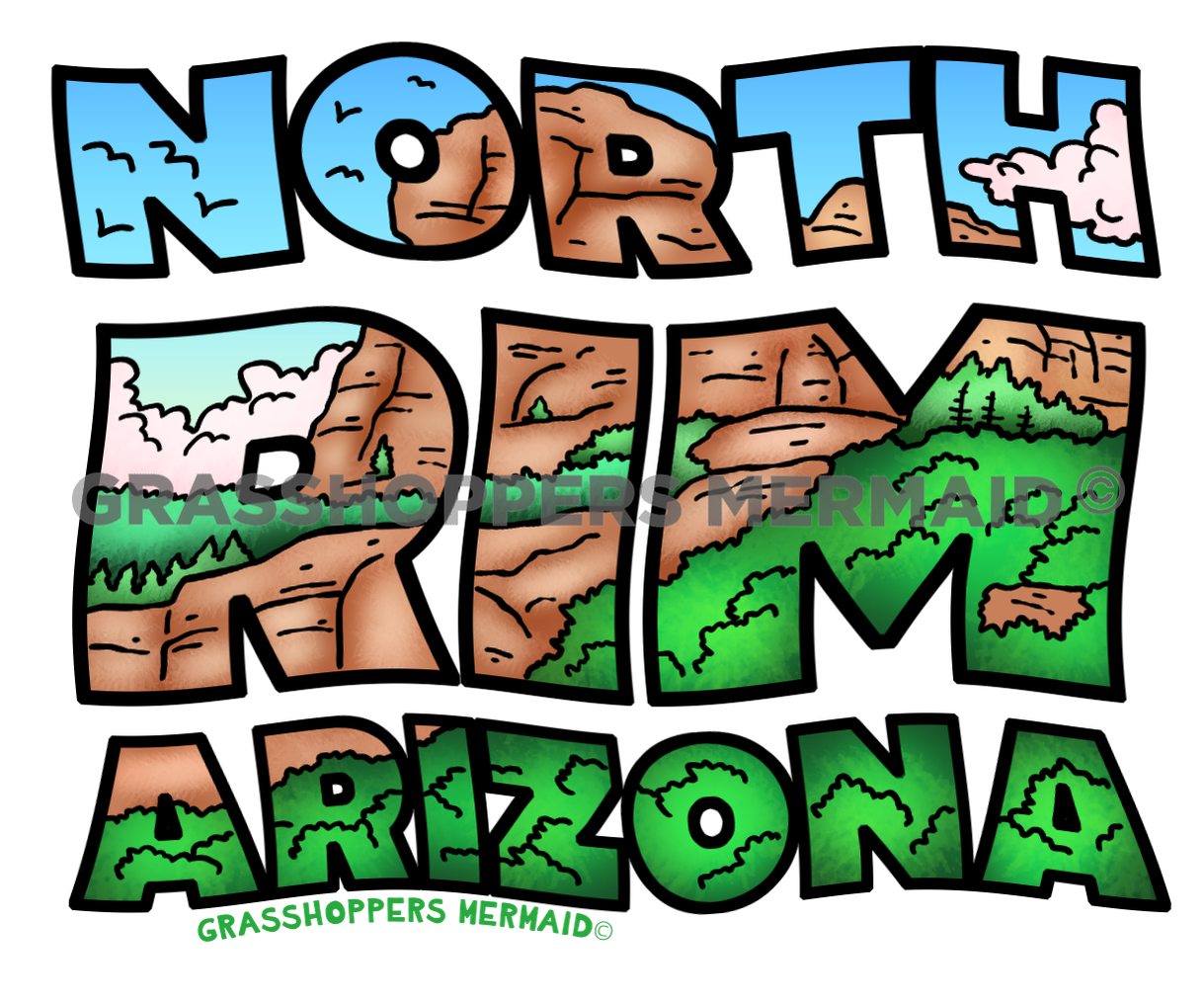North Rim, Arizona Text