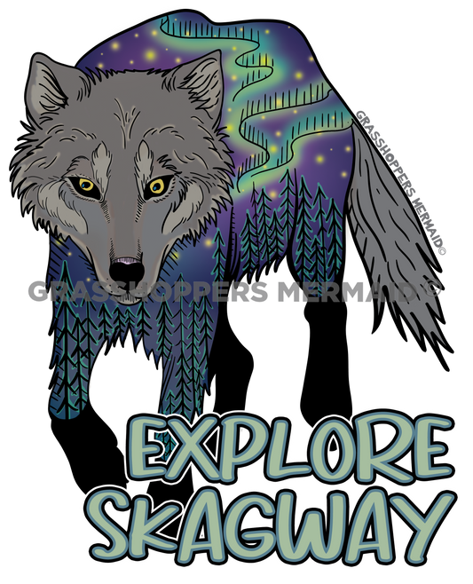 Northern Lights Wolf