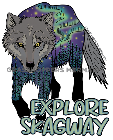 Northern Lights Wolf