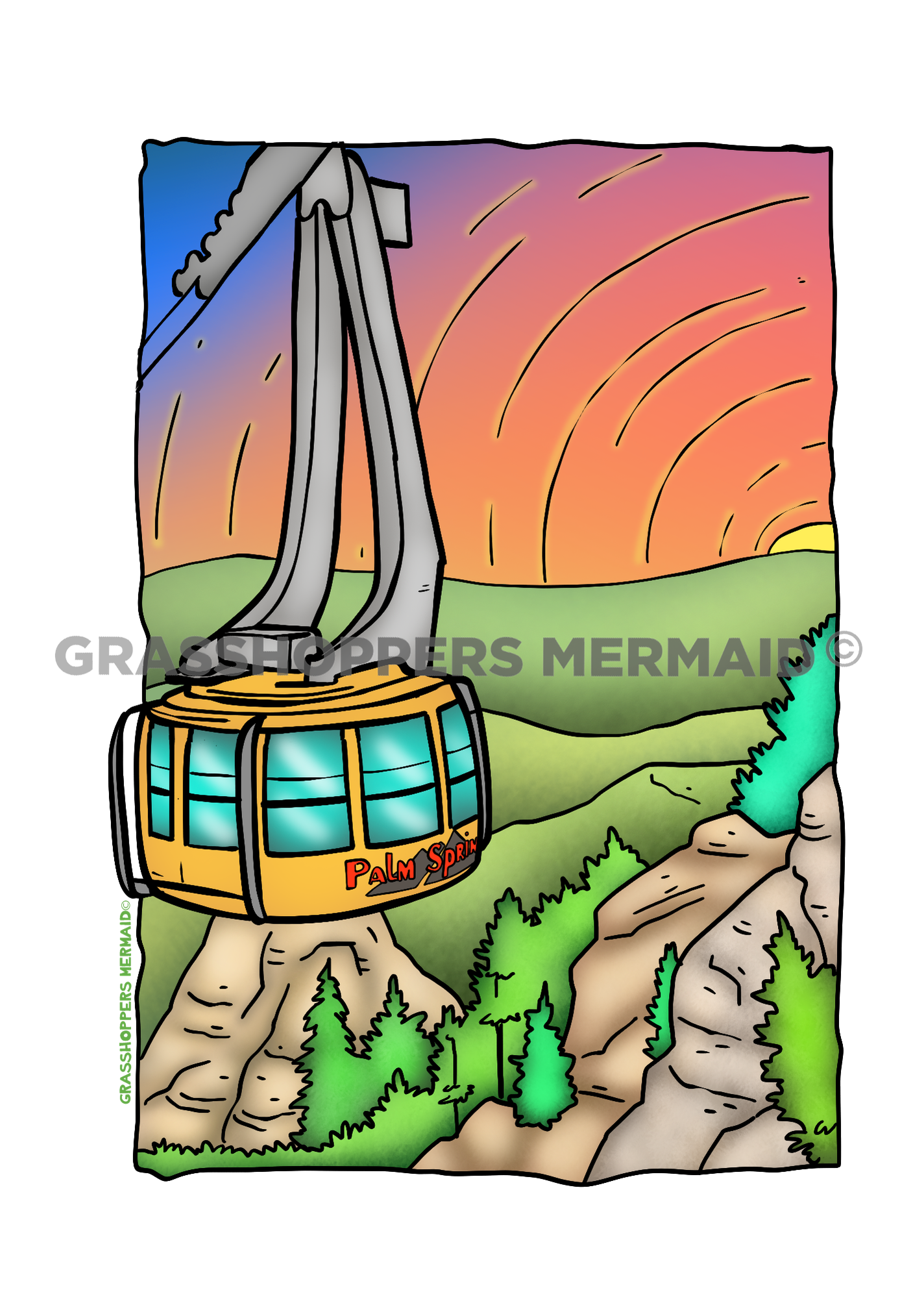Palm Springs Tram Sunset