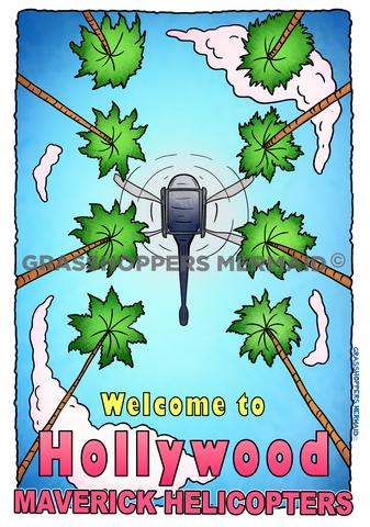 Palm Trees & Helicopter