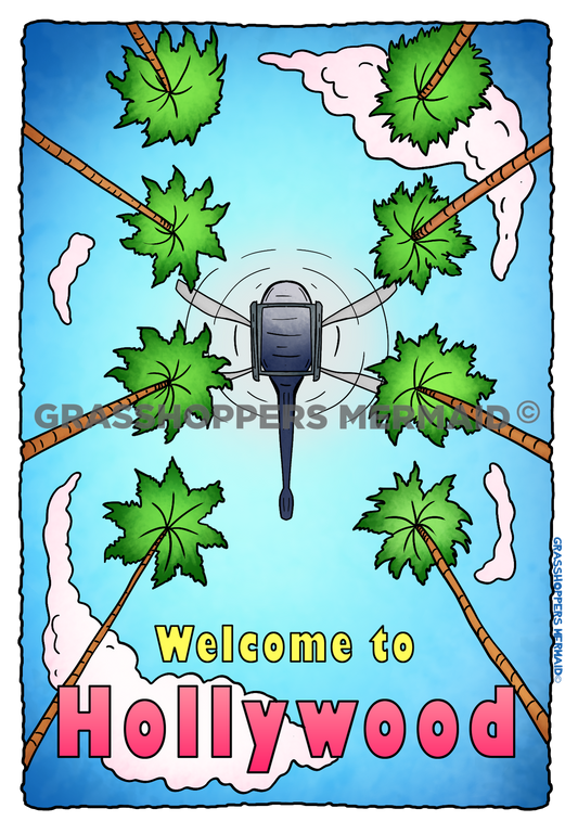 Palm Trees & Helicopter