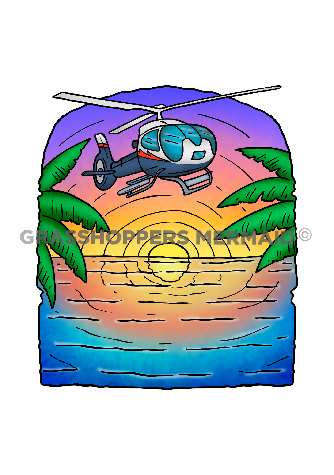 Helicopter Sunset