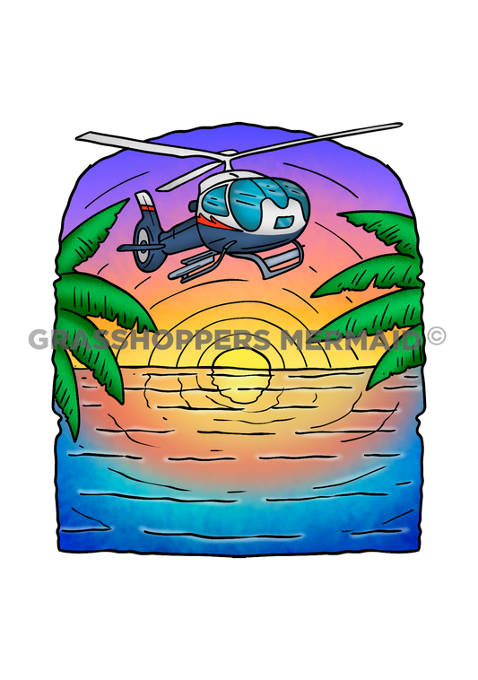 Helicopter Sunset