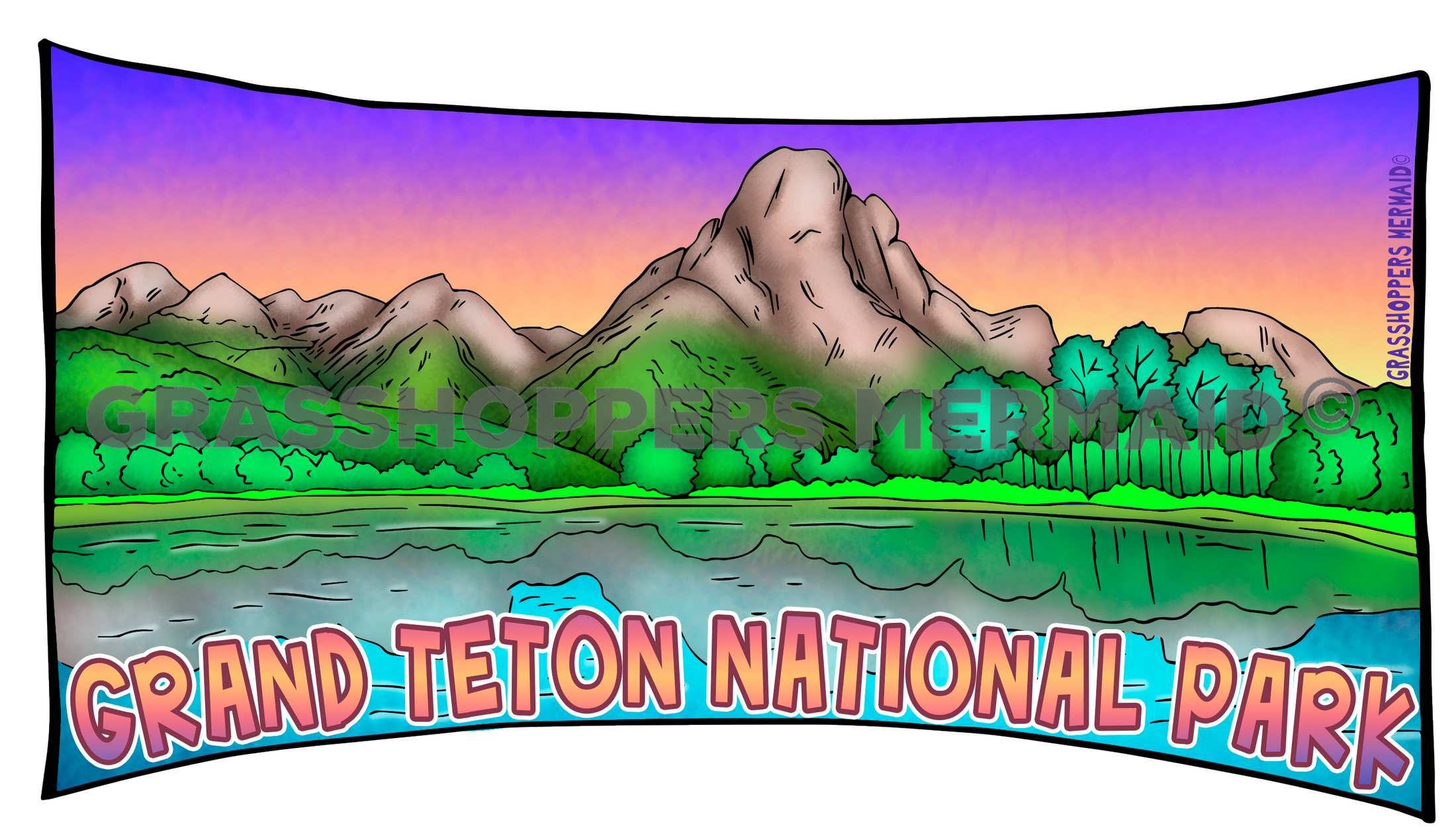 Panoramic Grand Tetons