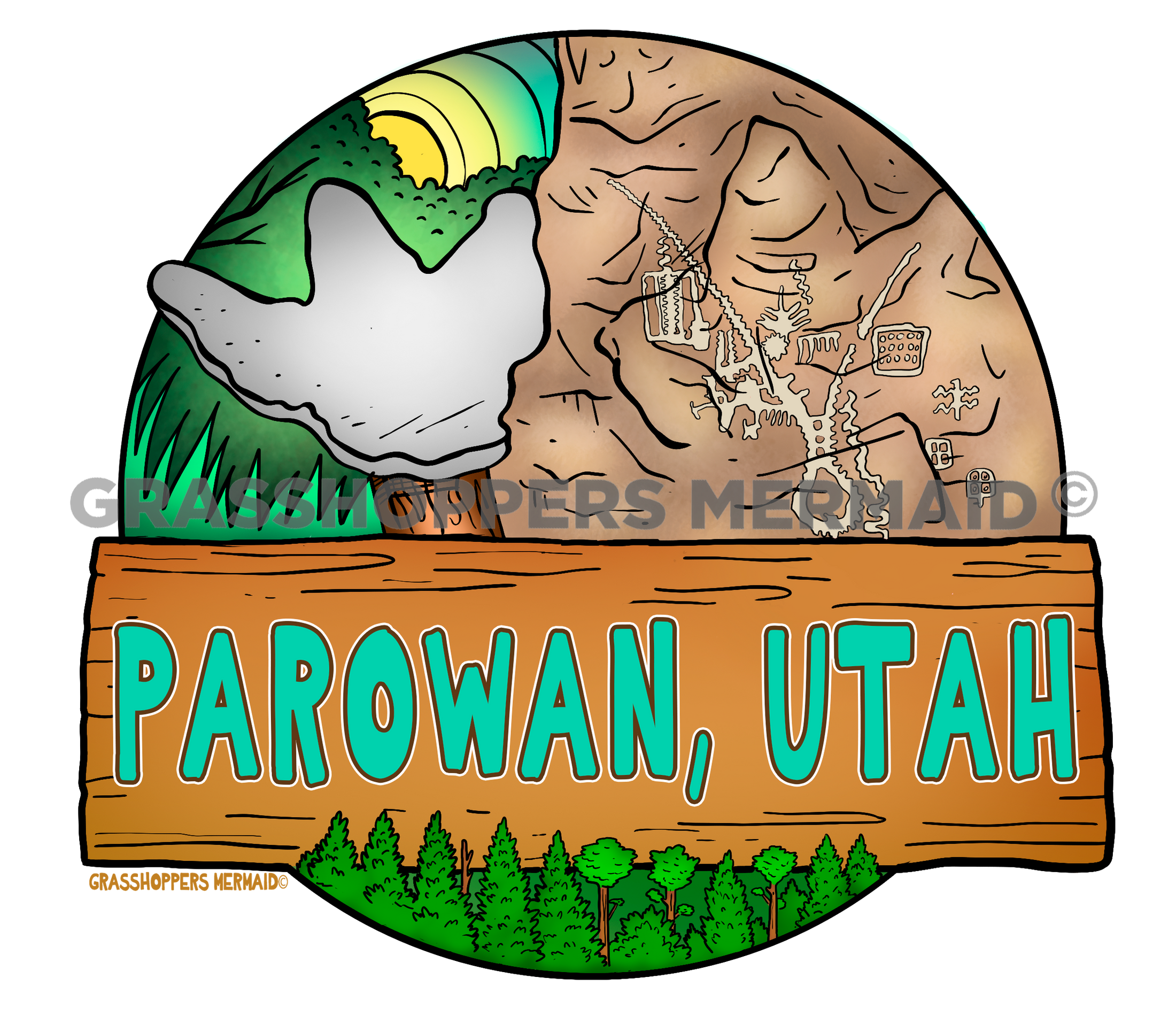 Parowan Park Print