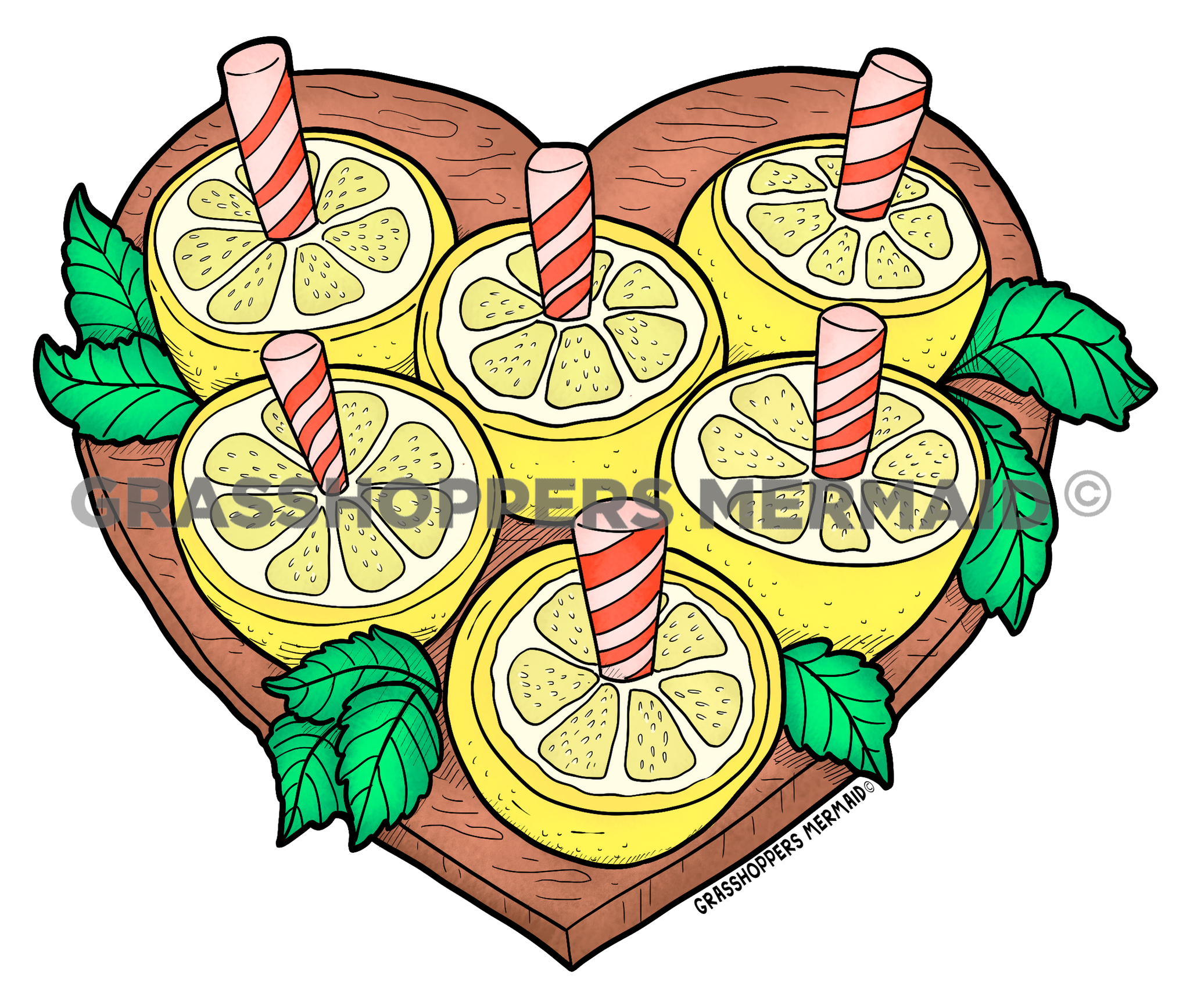 Lemon Peppermint Heart