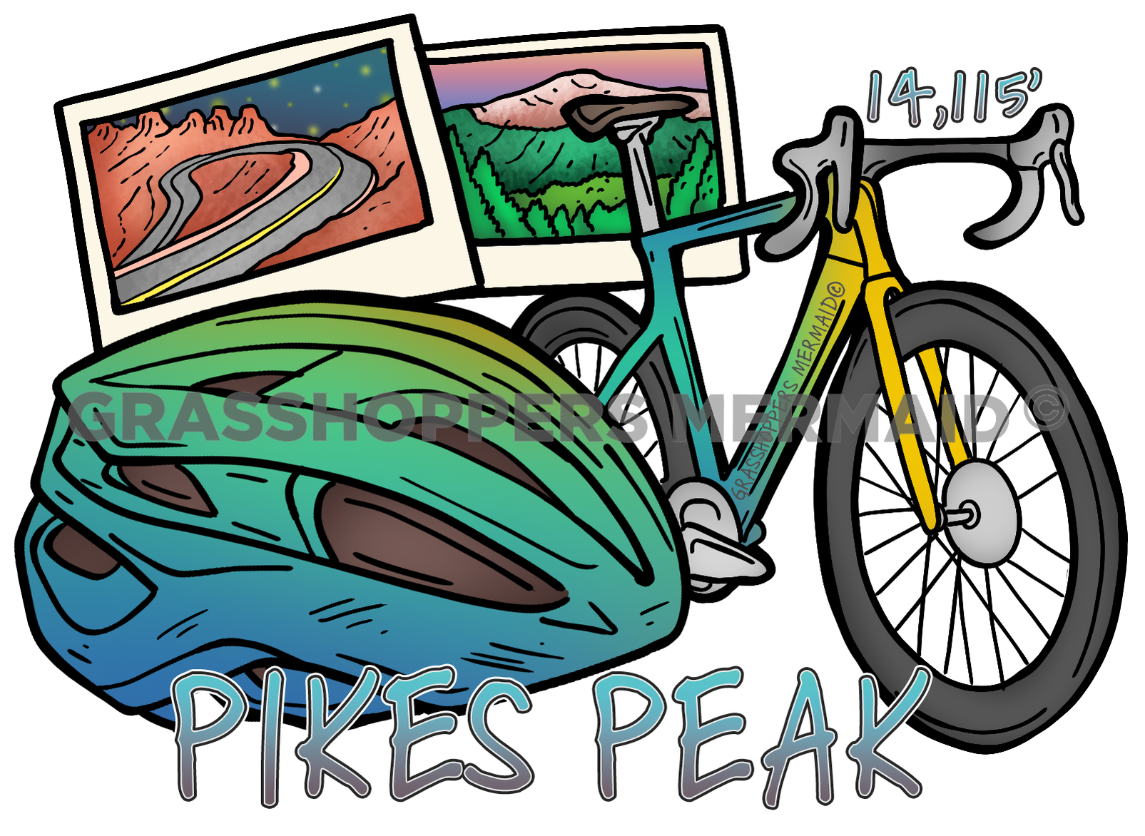 Pikes Peak Bike Polaroids