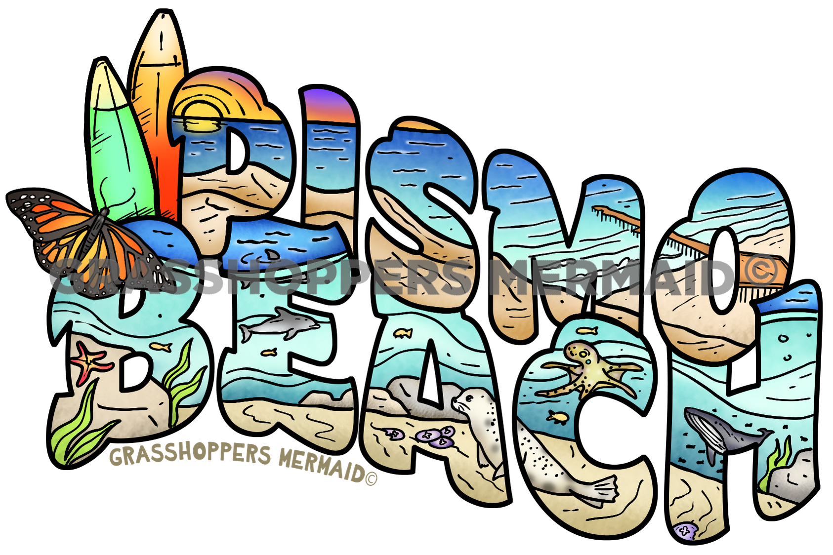 Pismo Beach Text
