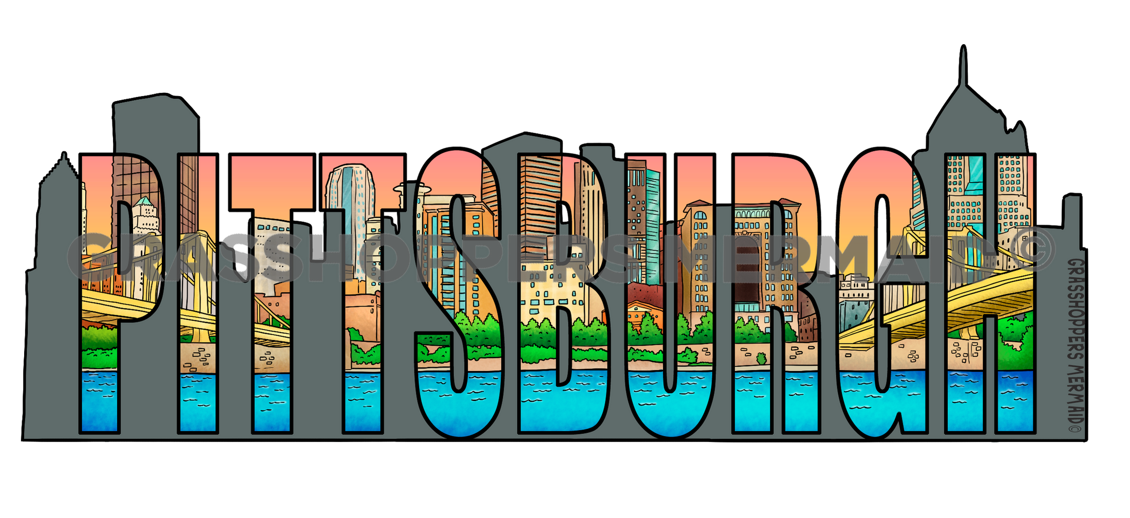 Pittsburgh Text Sunrise
