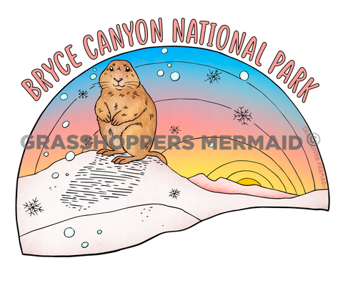 Prairie Dog Snowday Sunrise