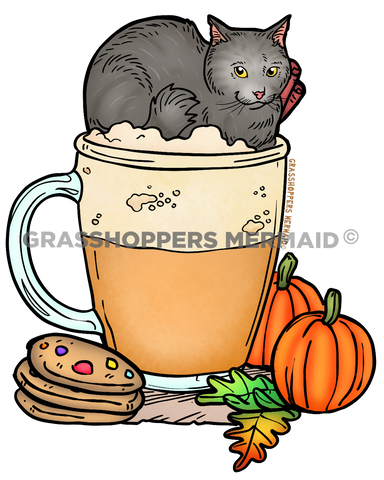Pumpkin Latte Cat