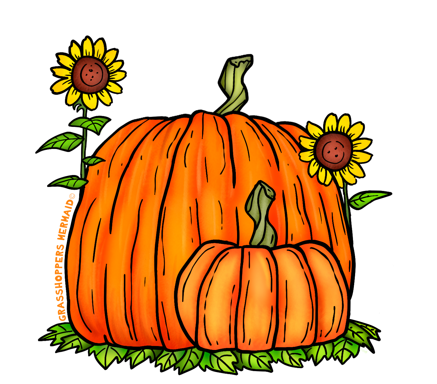 Pumpkins & Sunflowers