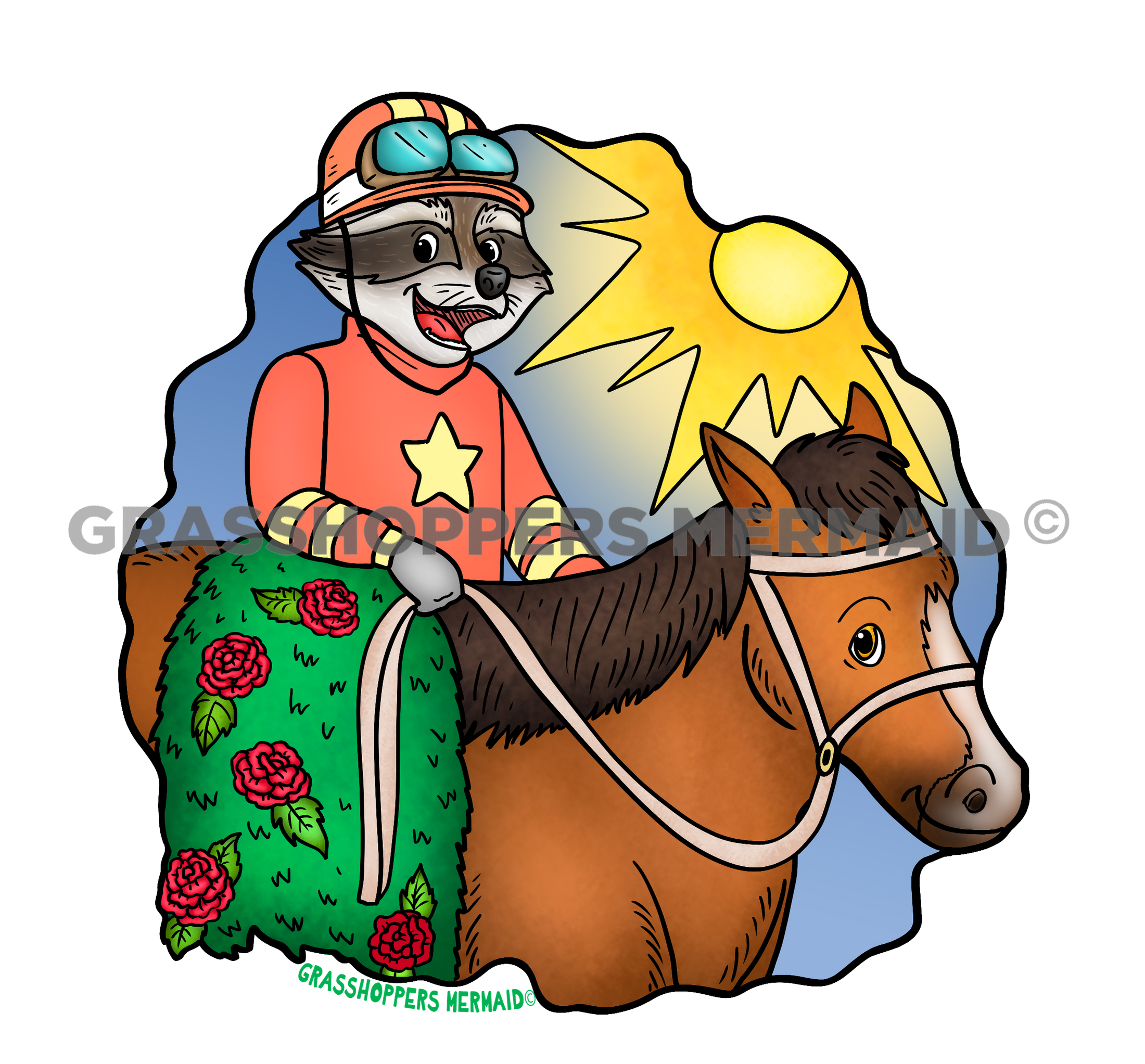 Raccoon Derby Jockey
