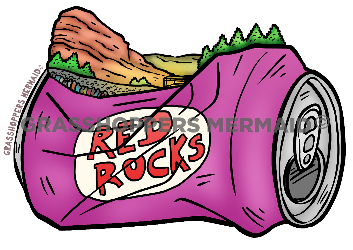 Red Rocks Beer Can