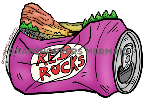 Red Rocks Beer Can