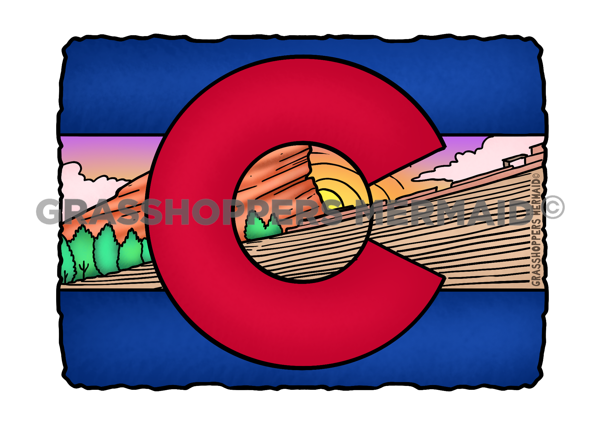 Red Rocks CO Flag