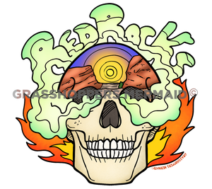 Red Rocks Fire Skull