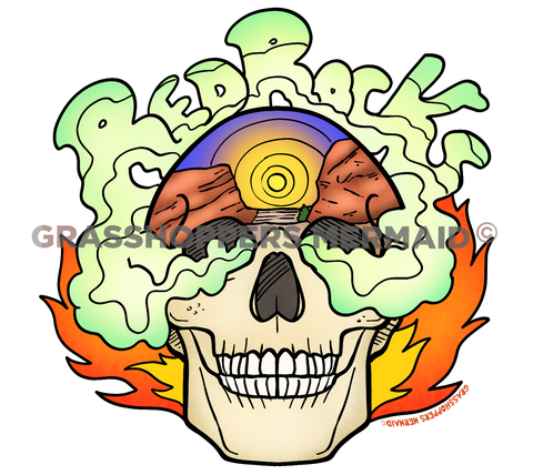 Red Rocks Fire Skull