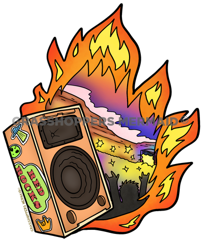 Red Rocks Fire Speakers