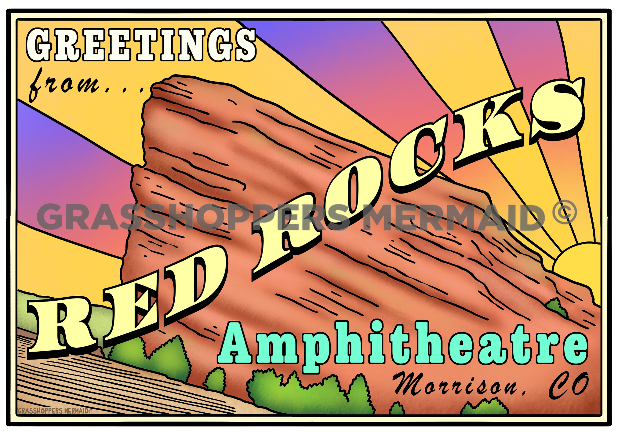 Red Rocks Postcard