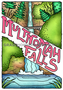 Retro Multnomah Falls
