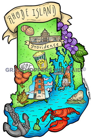Rhode Island State Map