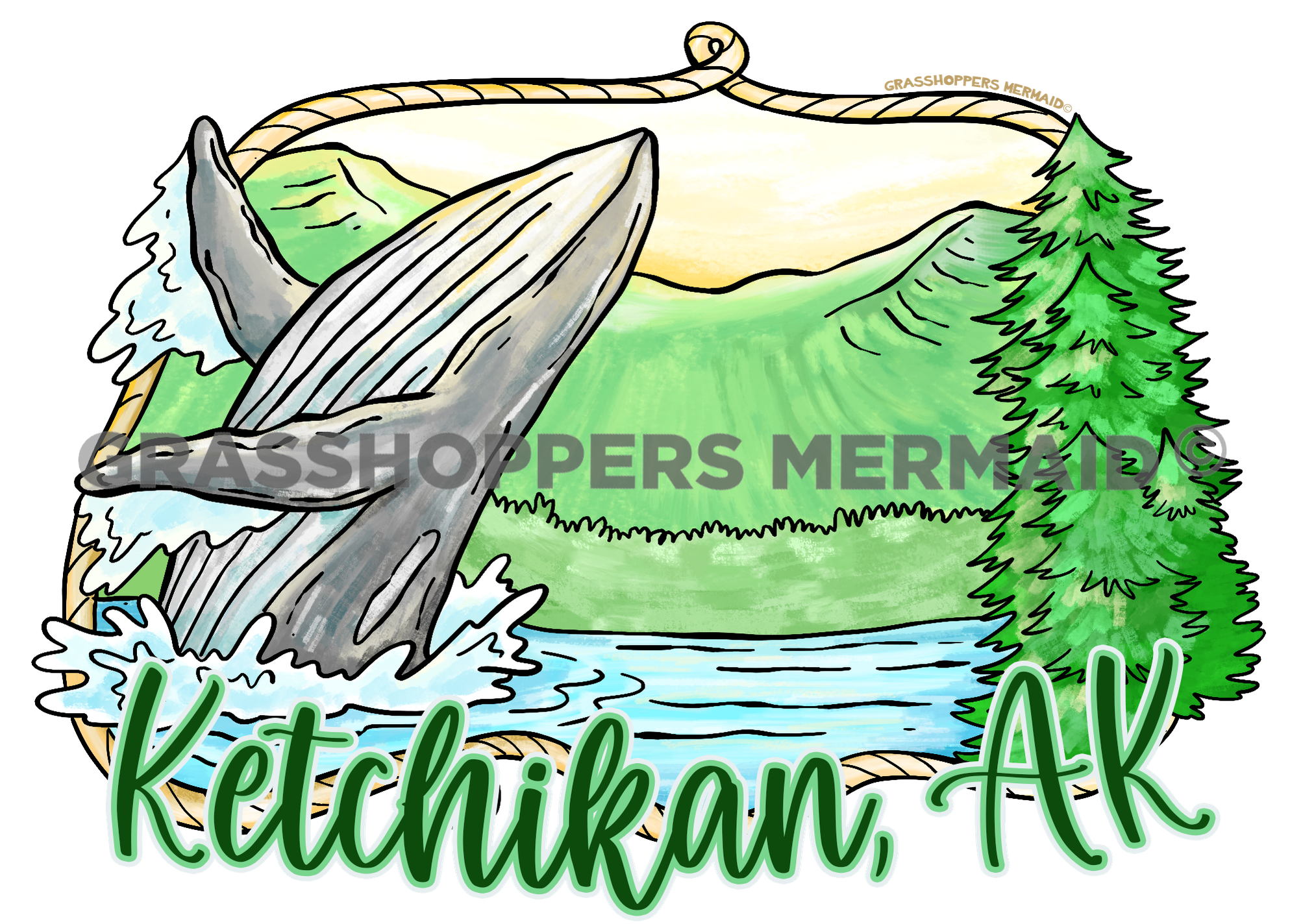 Rope Frame Whale Jump