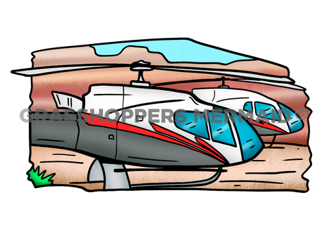 Row of Helicopters