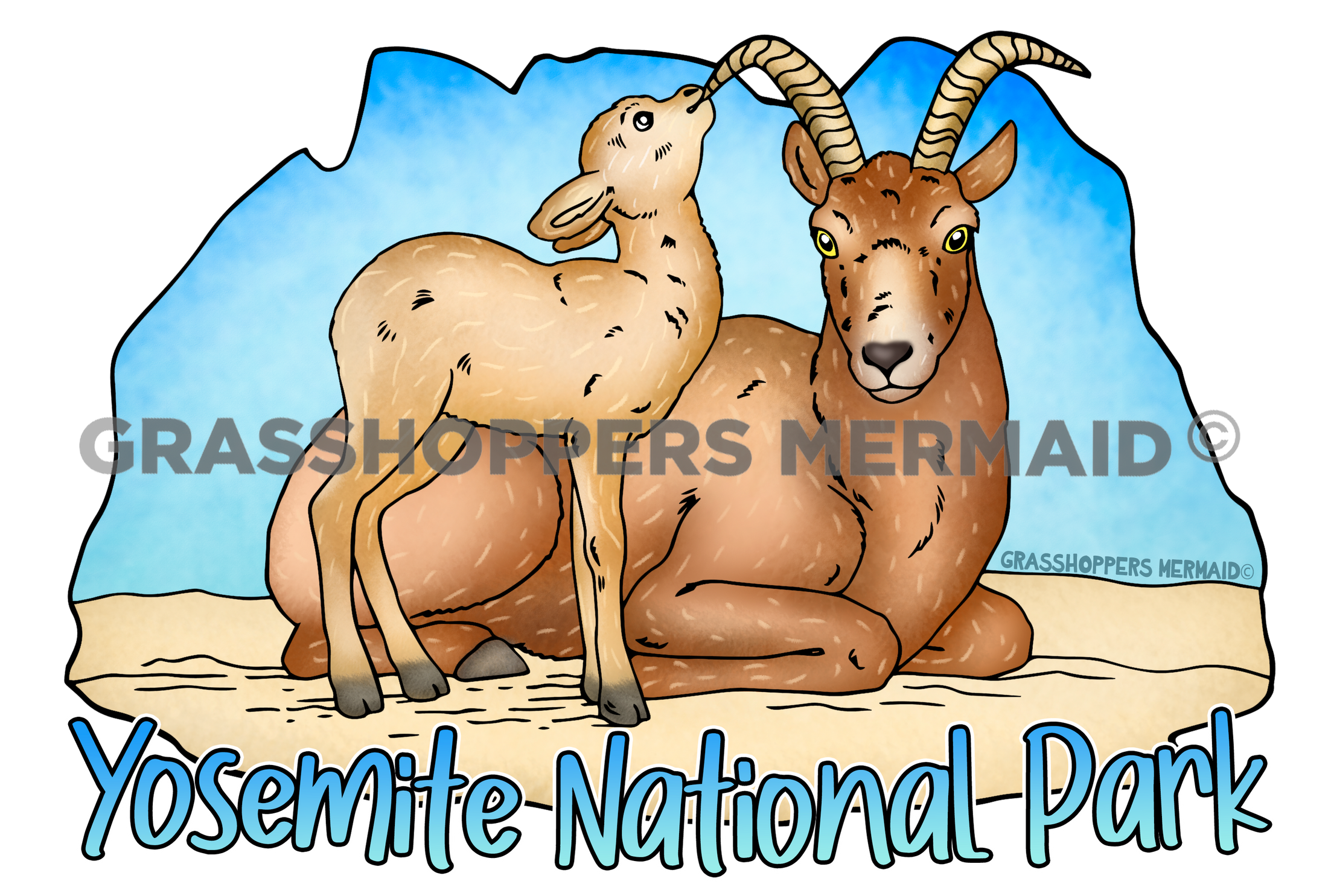 Bighorn Sheep & Baby